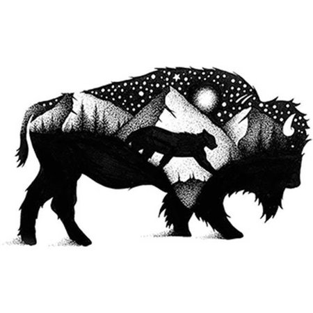 STICKER ART Sticker Art 470138 The Bison Sticker 470138